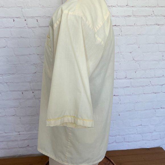 60's Unique Stitched - Yellow Mens Shirt - Size Medium/Large William Stuart - Picture 7 of 10